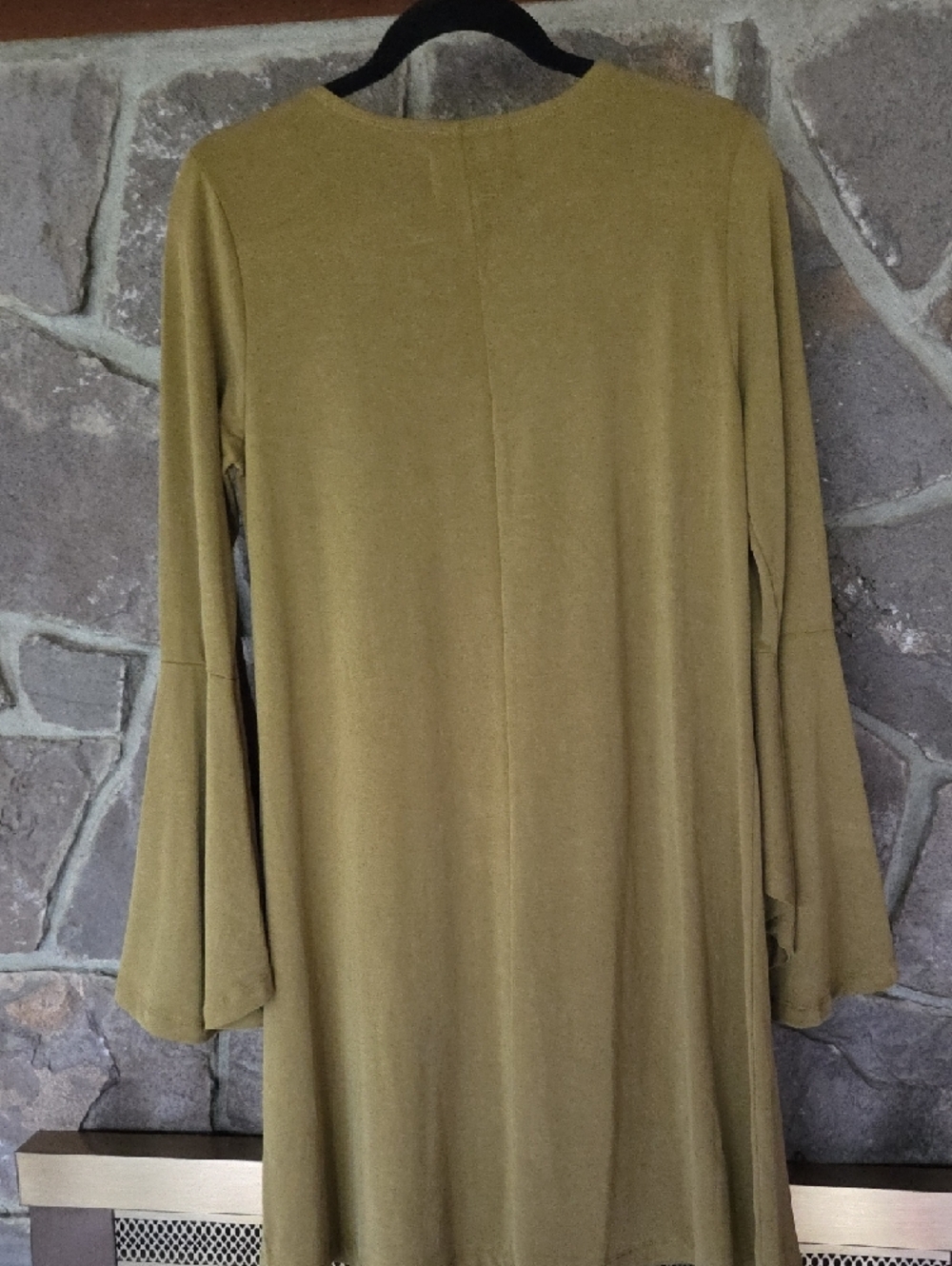 Angie Olive Bell Sleeve Shift Dress - Picture 3 of 4